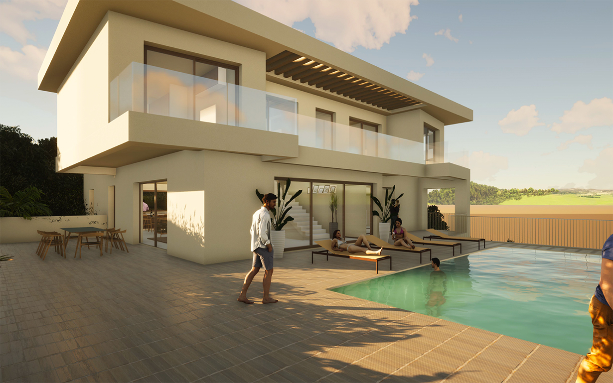 Atelier San Gregorio - Villa I3 - maison piscine coté