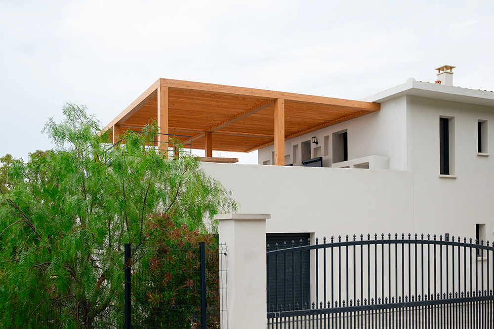 Pergola Bois Extension Atelier San Gregorio ASG